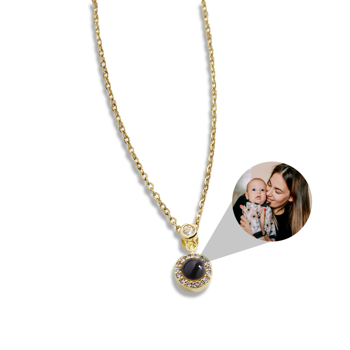 Petite Halo Photo Necklace