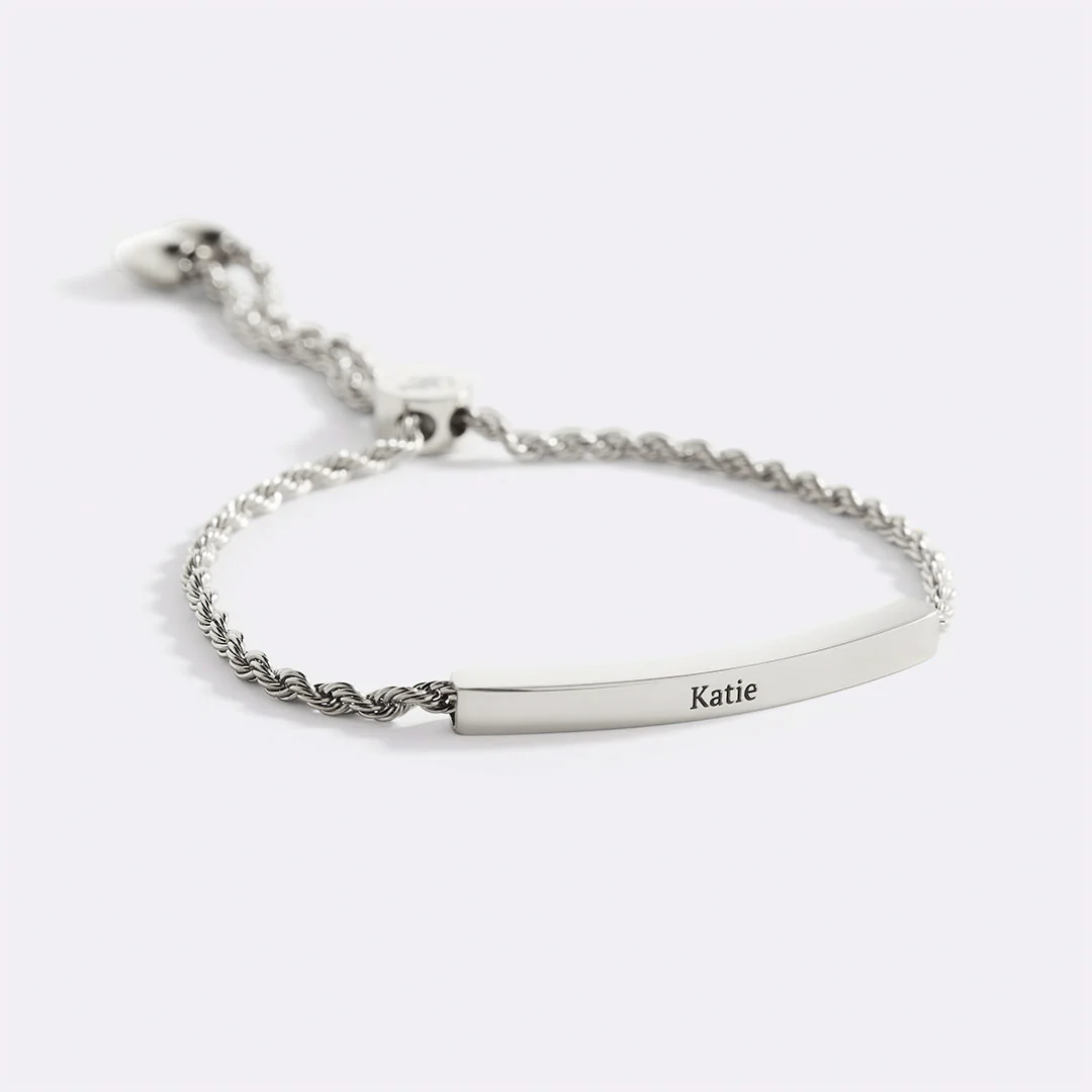 Personalized Bar Chain Bracelet