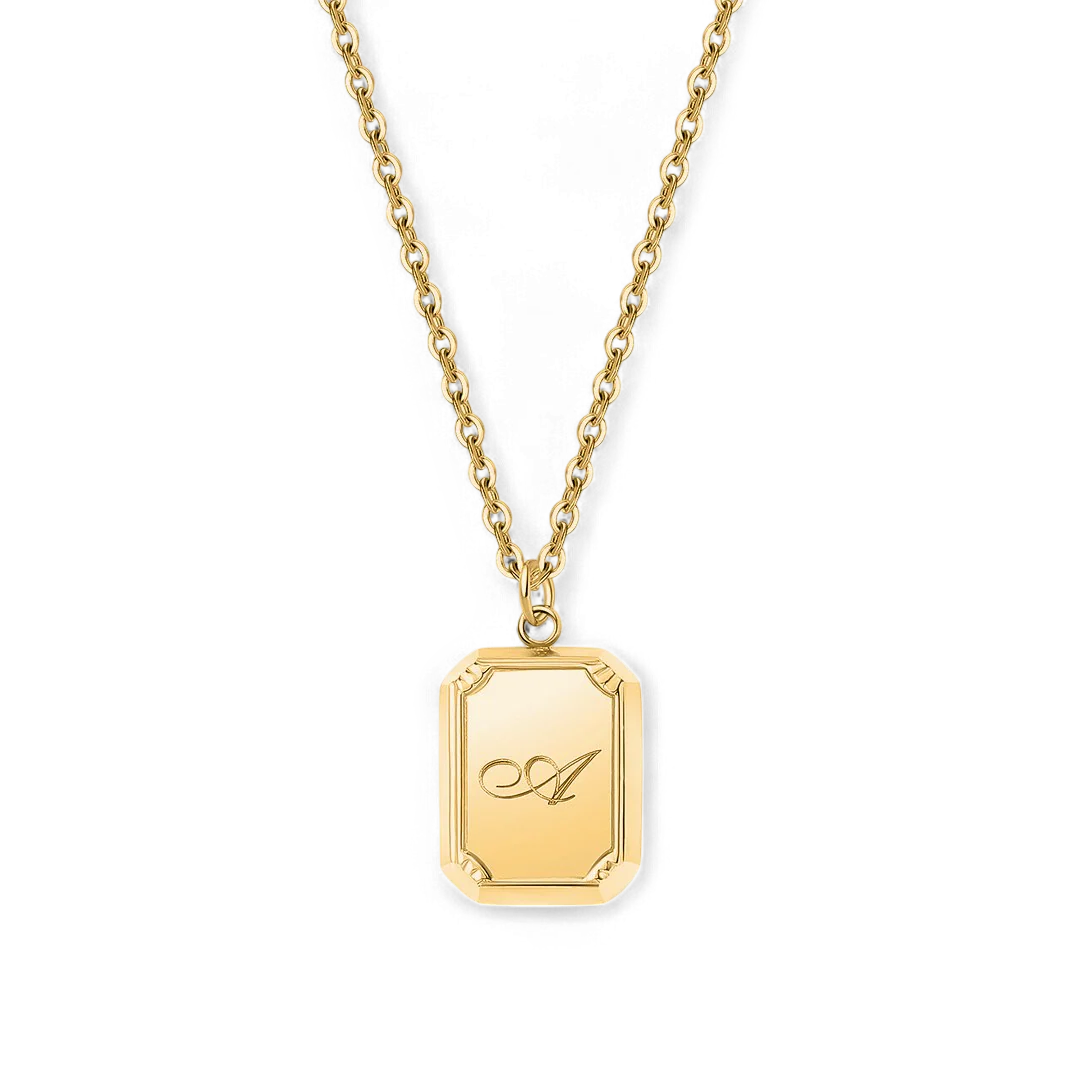 Gold Initial Pendant Necklace