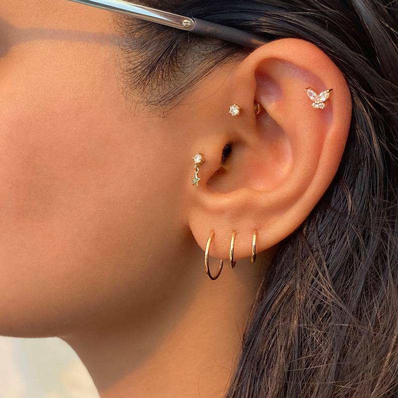 Classic Cartilage Hoop Earrings | 16g