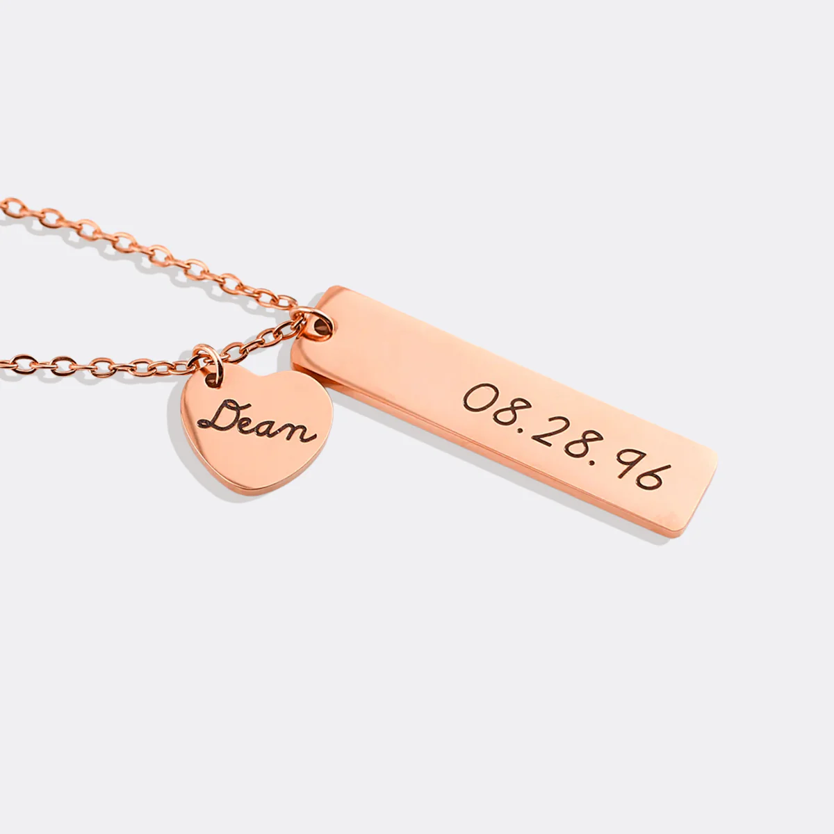 Engraved Heart Pendant Necklace • Best Friend Gift