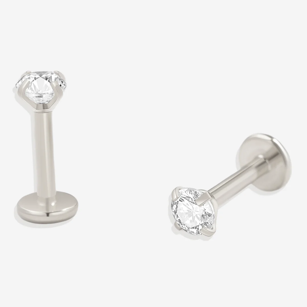 Crystal Sleeper Flatback Studs | 18g