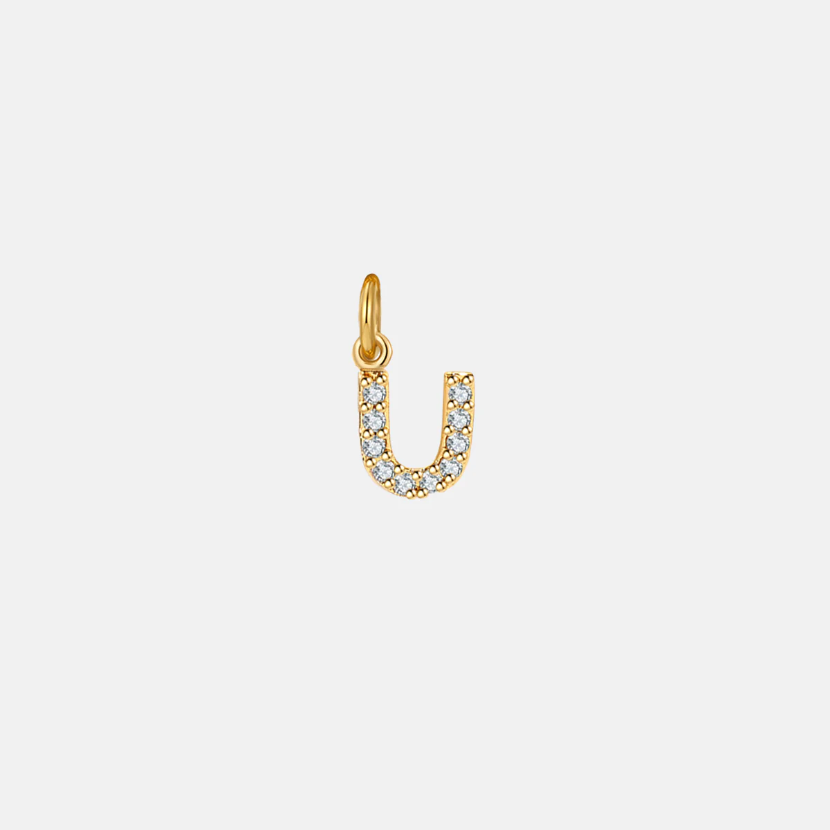 Dainty Pave Initial Charm
