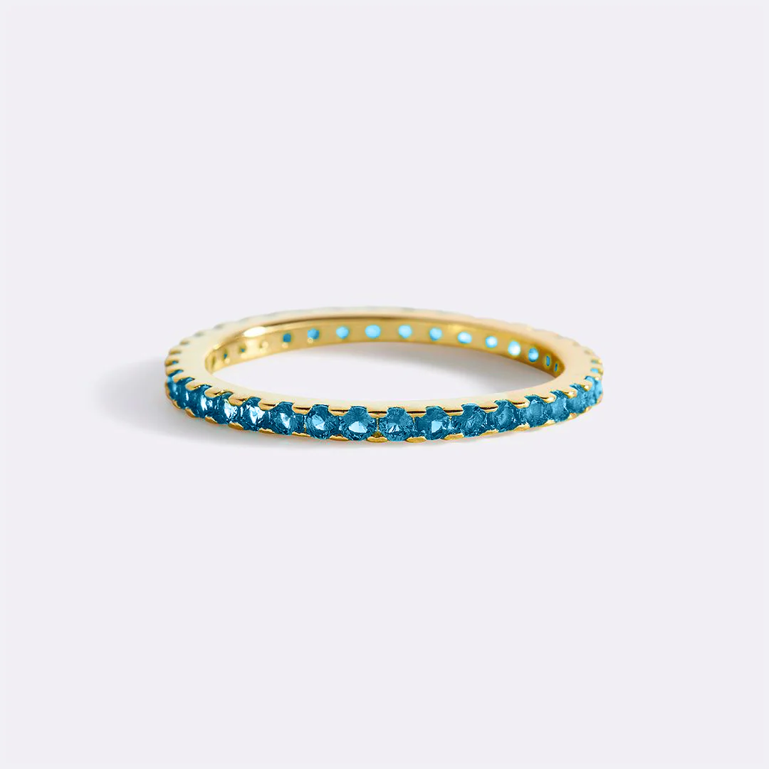 December Birthstone Eternity Stacking Ring