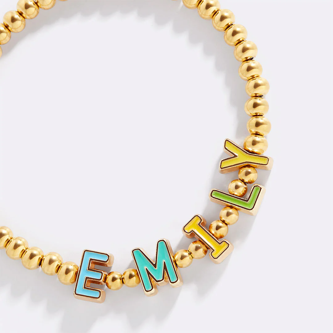 Rainbow Candy Letter Bracelet