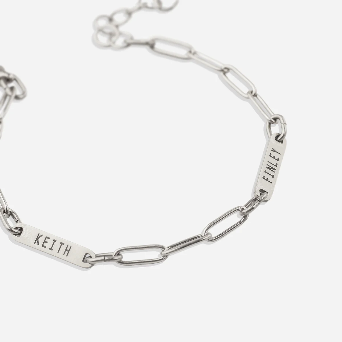 Personalized Paperclip Name Bracelet