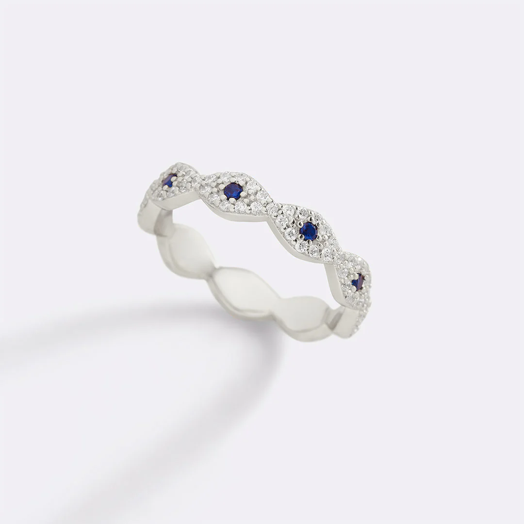 Pave Evil Eye Ring