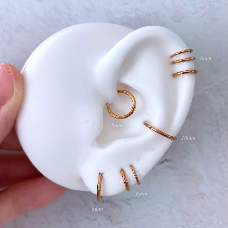 Classic Cartilage Hoop Earrings | 16g