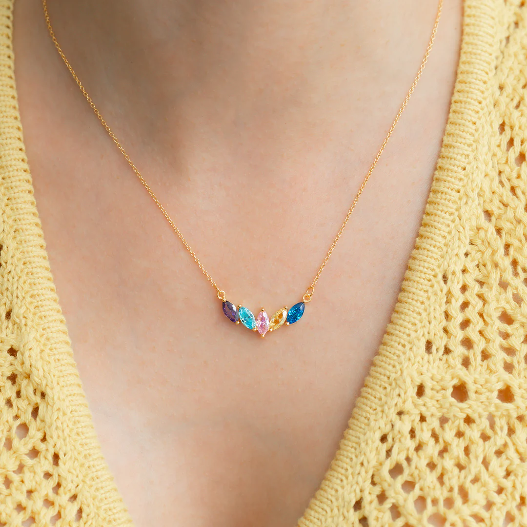 Elegant Family Birthstone Necklace