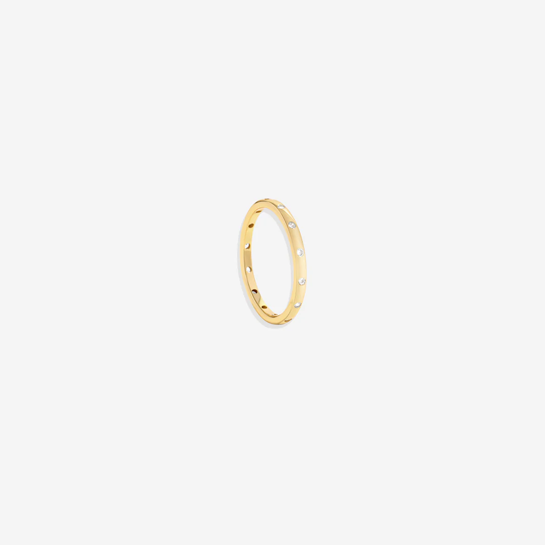 Bezel-Set Tiny Stacking Ring