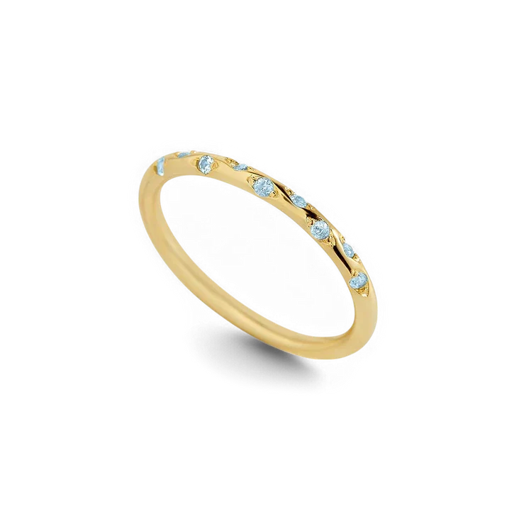 Dainty Constellation Birthstone Ring