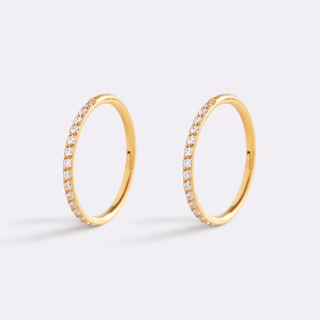 Eternity Crystal Cartilage Hoop Earrings | 16g