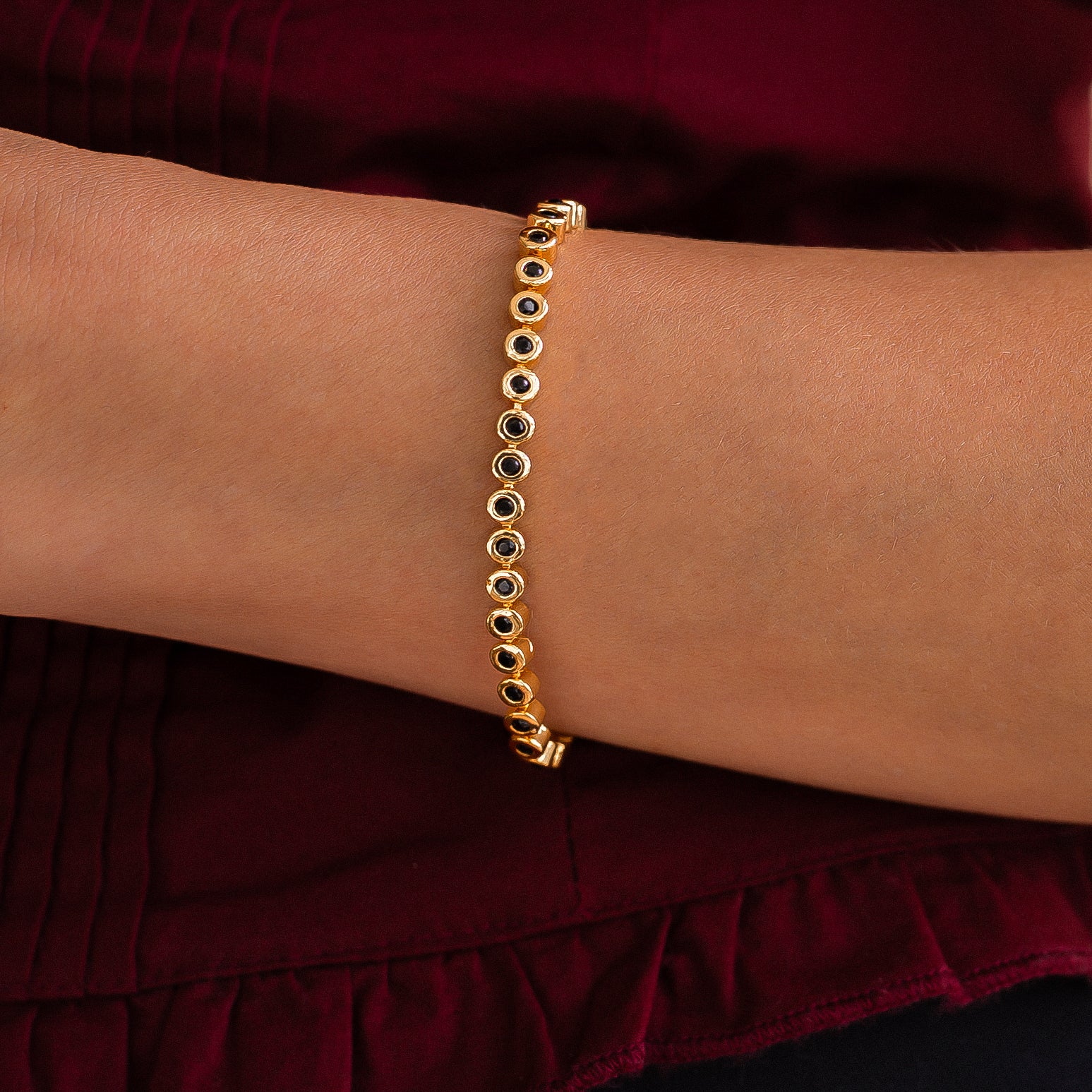 Black Gemstone Bracelet