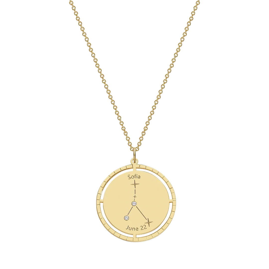 Personalized Constellation Pendant Necklace