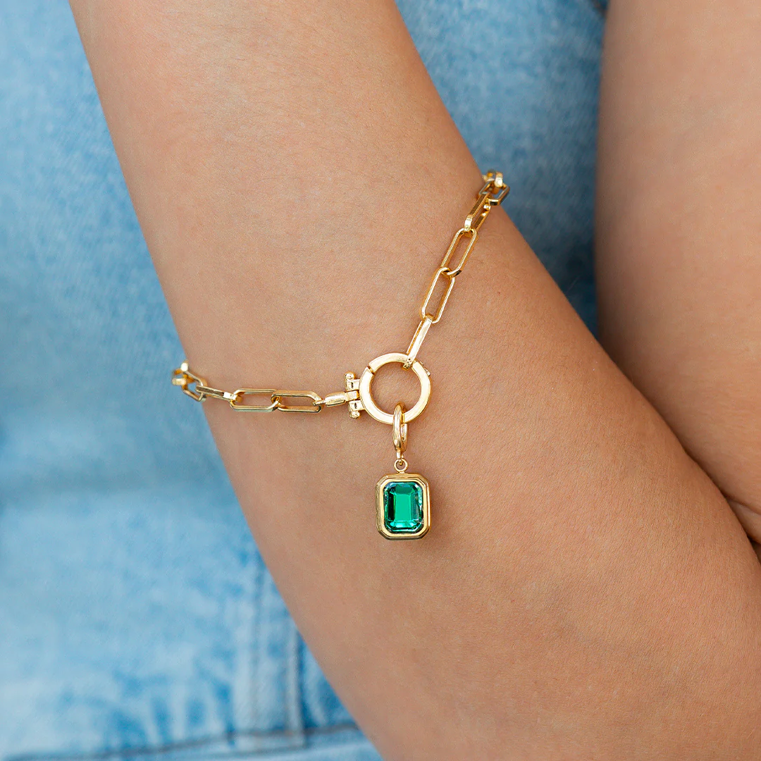 Baguette Birthstone Charm