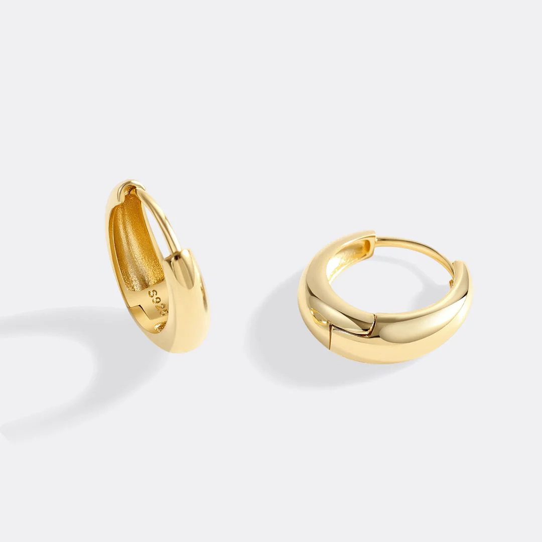 Teardrop Huggie Hoop Earrings