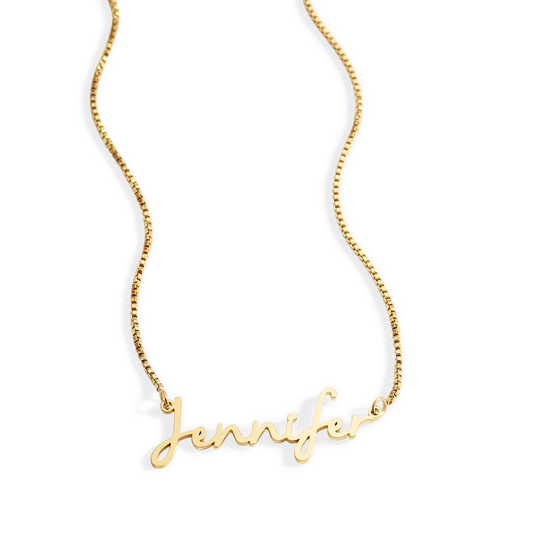 Fairy Name Necklace with Box Chain