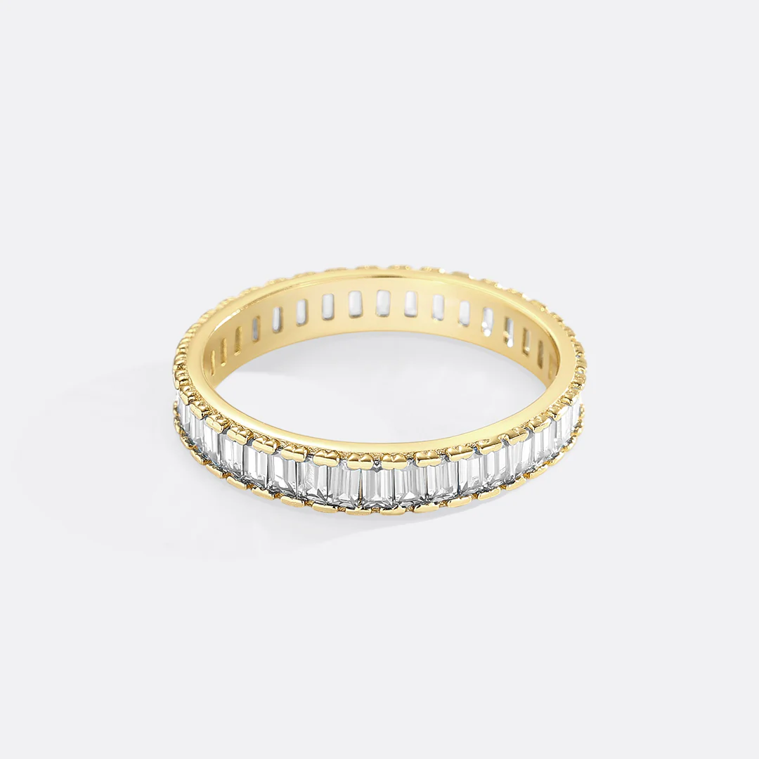 Baguette Birthstone Eternity Band