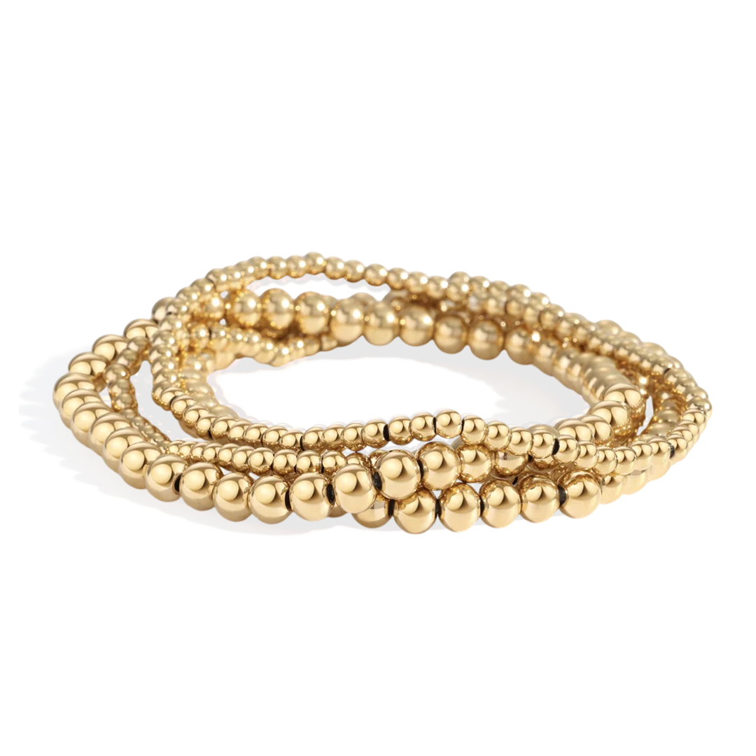 3mm & 5mm Beaded Bracelet Stacking Set