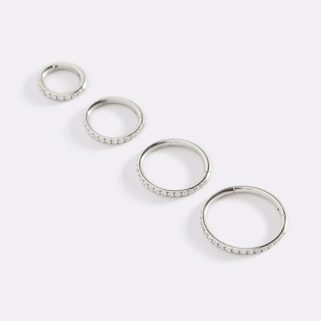 Eternity Crystal Cartilage Hoop Earrings | 16g