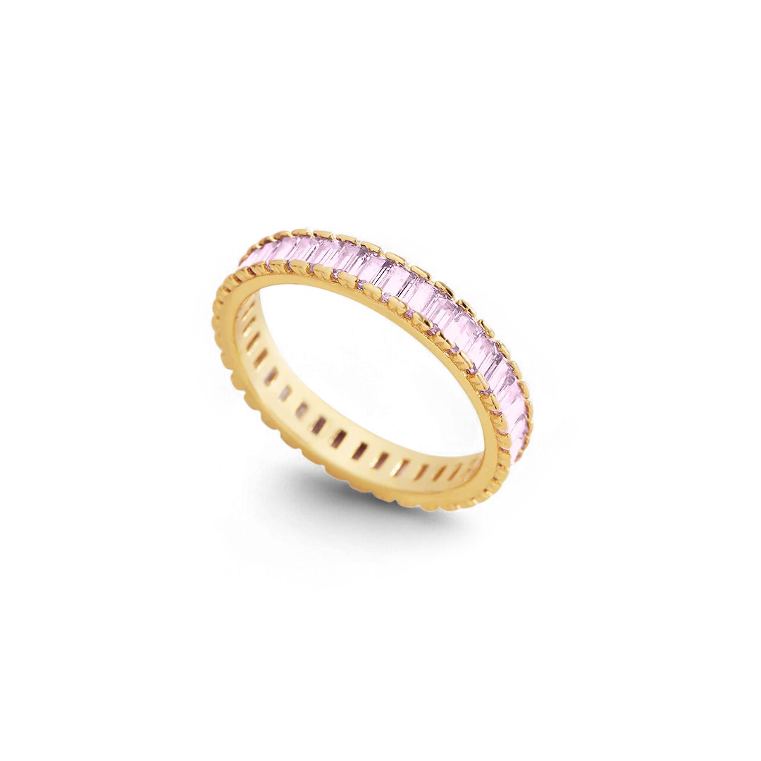Baguette Birthstone Eternity Band