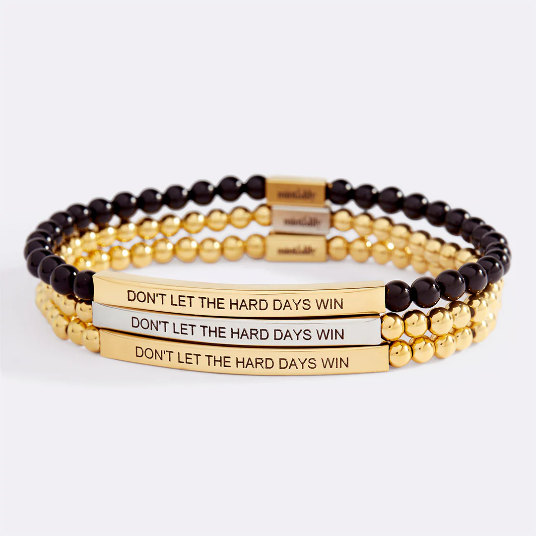 Don't Let The Hard Days Win Beaded Inspire Bracelet