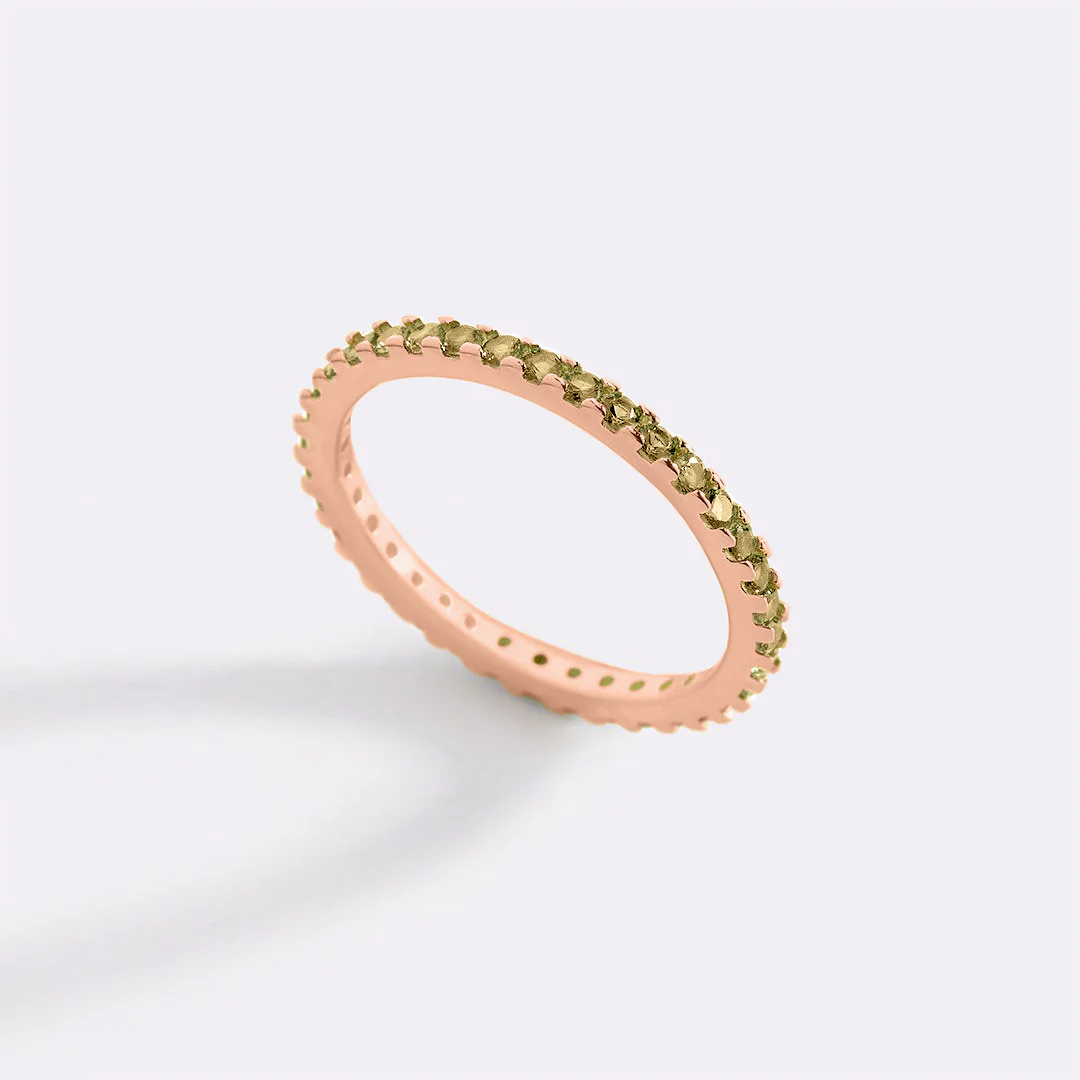 August Birthstone Eternity Stacking Ring