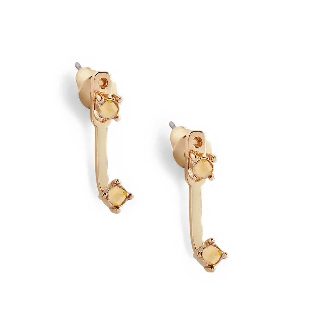 Birthstone Drop Ear Jacket Earrings