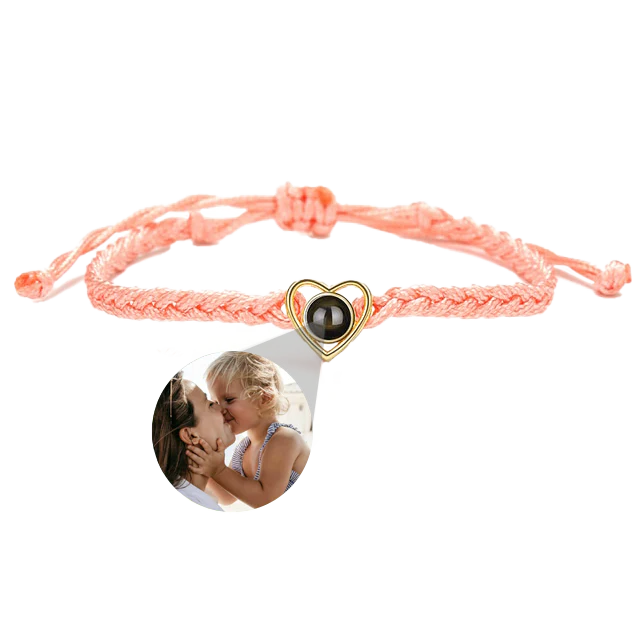 Heart Adjustable Photo Bracelet