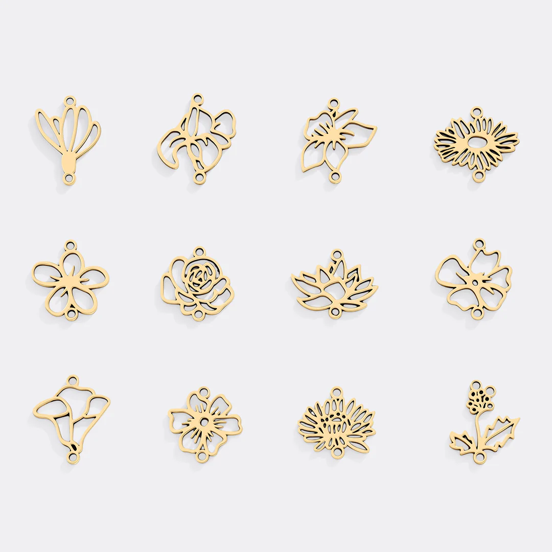 Personalized Birth Flower & Birthstones Bracelet June Rose