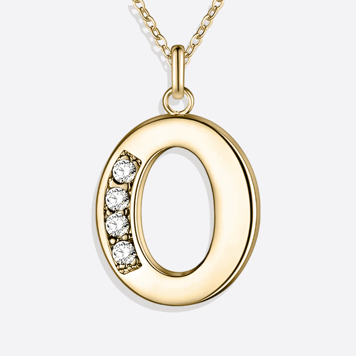 Crystal Accent Letter Satellite Necklace