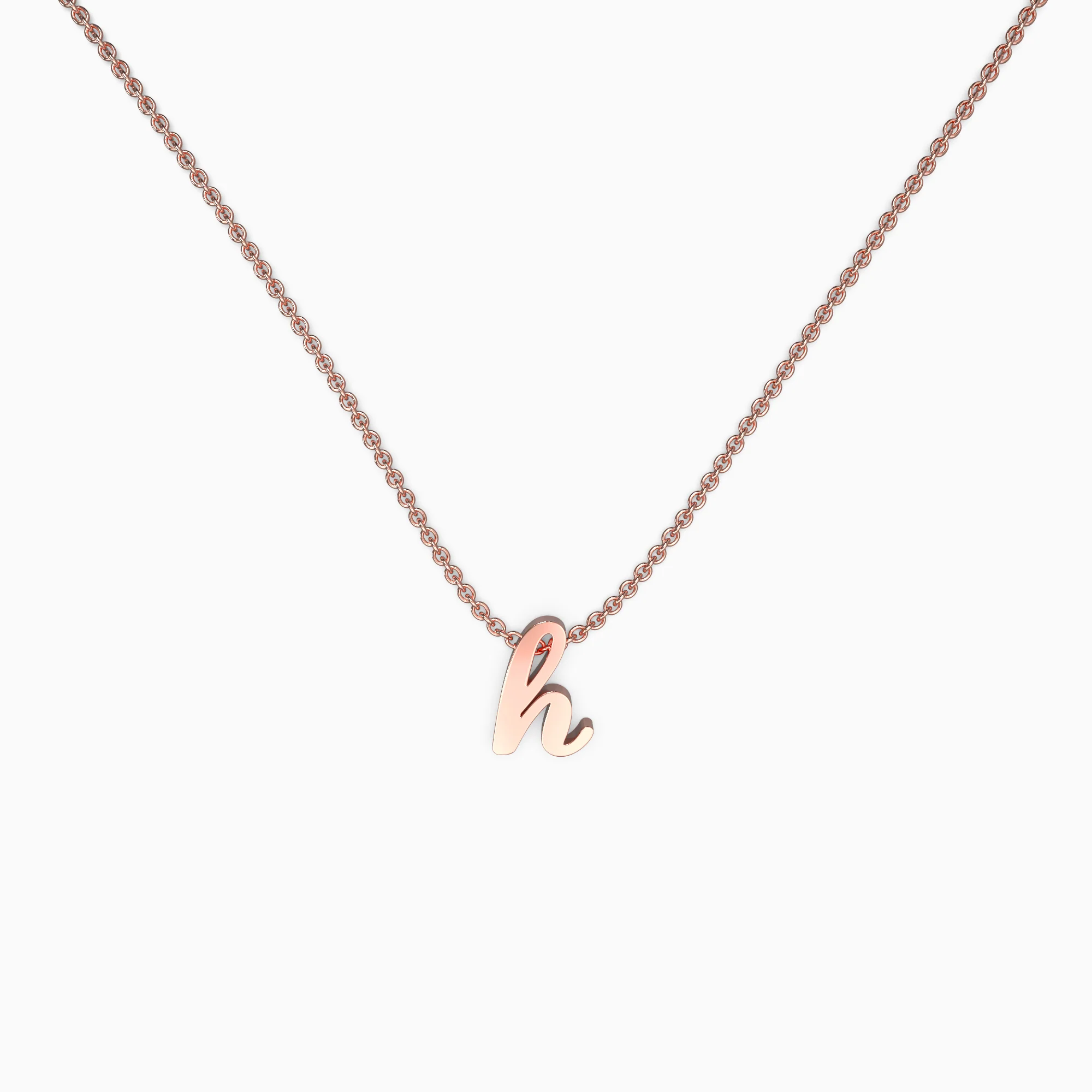 Tiny Script Initial Necklace