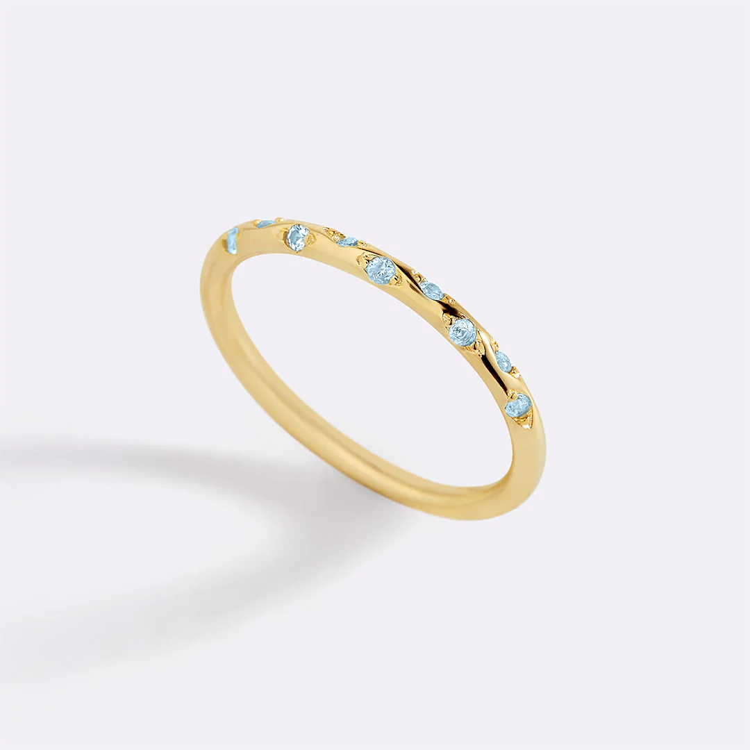Dainty Constellation Birthstone Ring