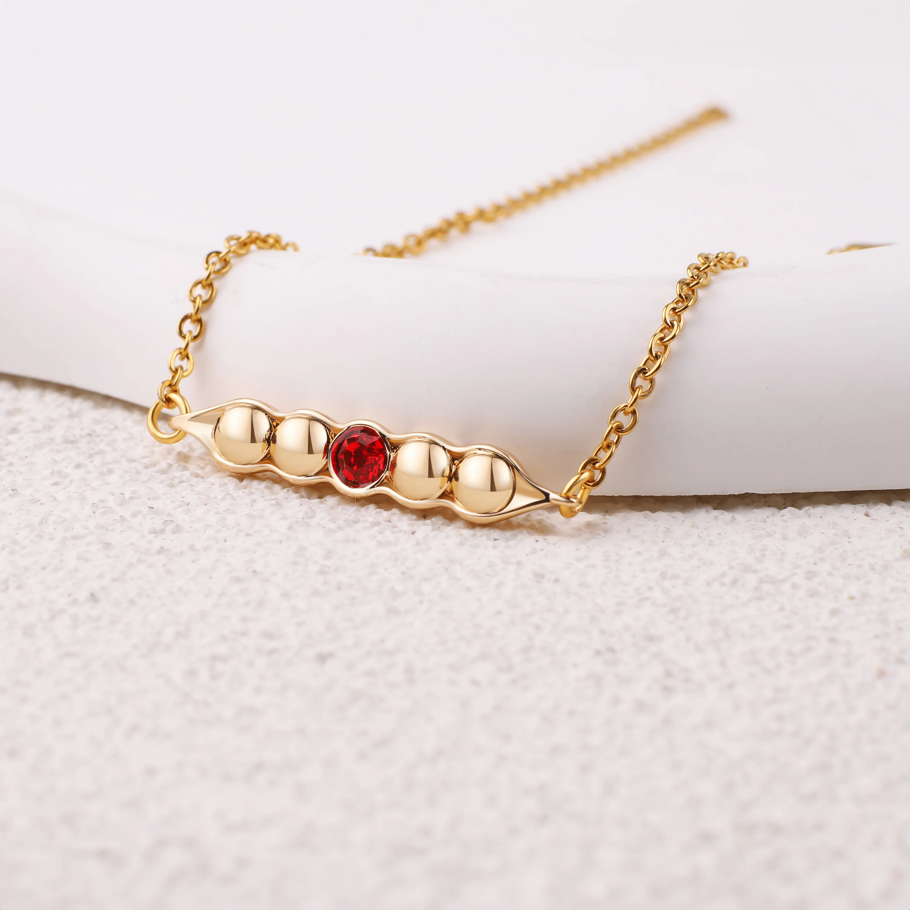 Peas in a Pod Birthstone Bracelet