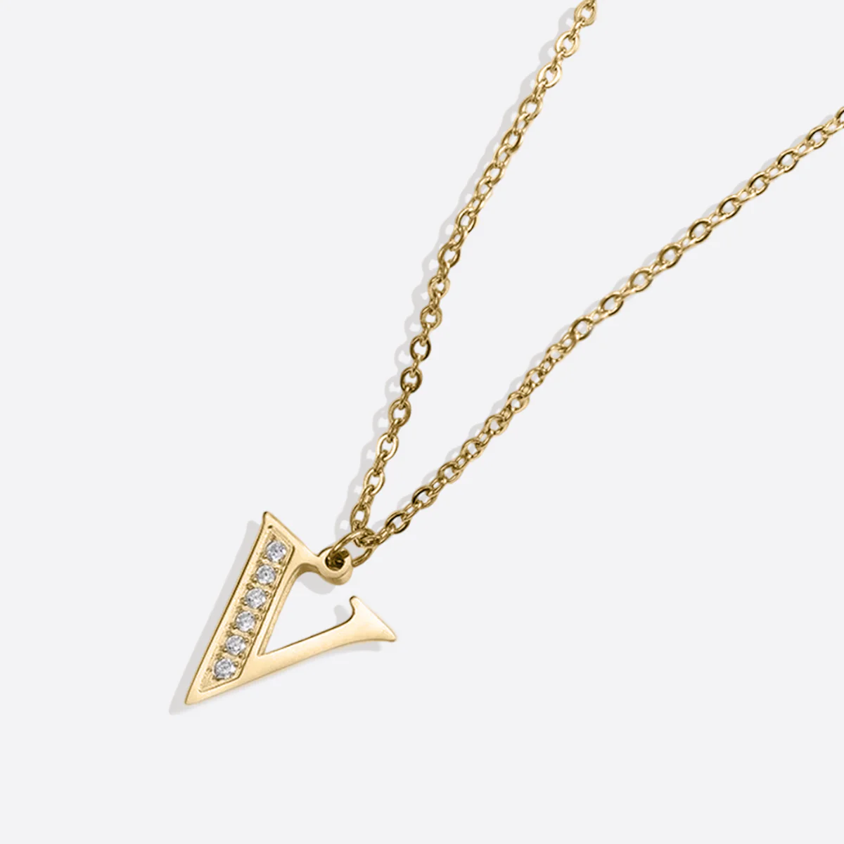 Crystal Accent Letter Satellite Necklace