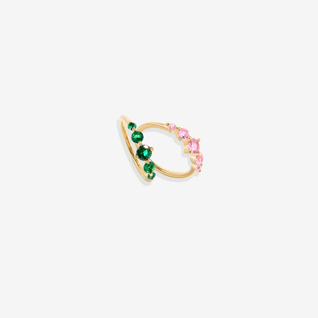 Five Stone Statement Birthstone Ring