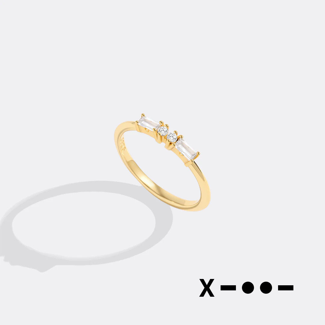Dainty Personalized Morse Code Ring