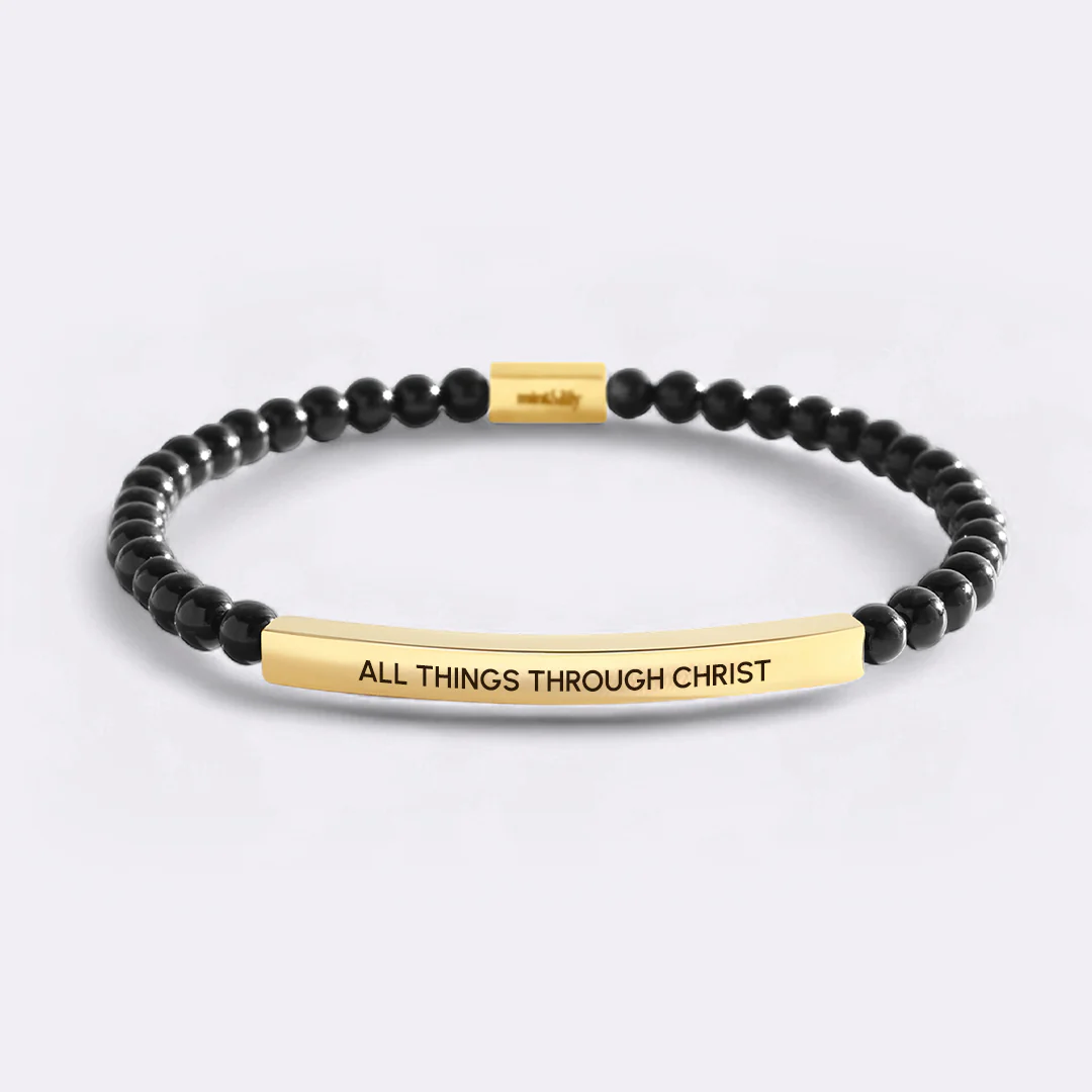 All Things Through Christ Beaded Inspire Bracelet