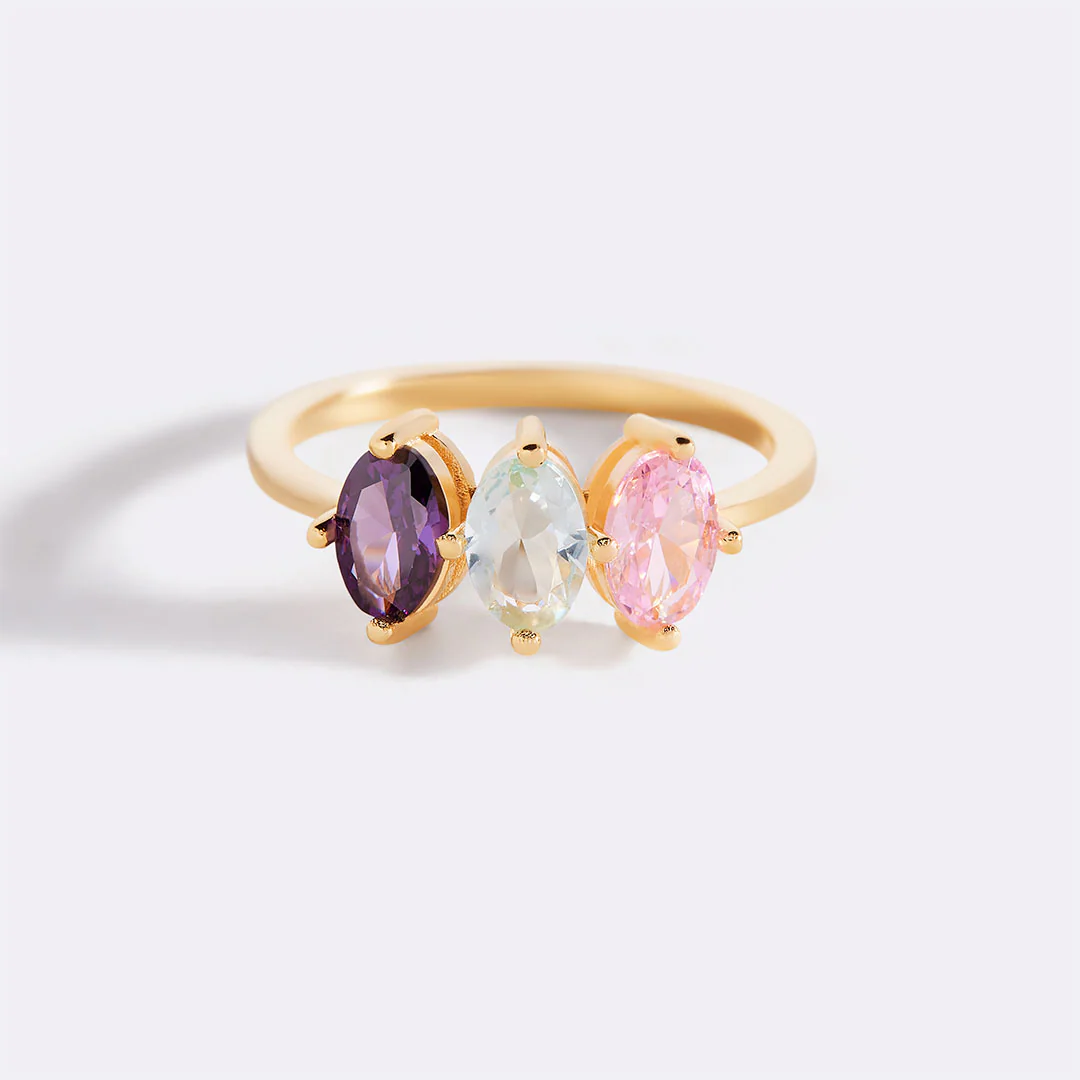 Birthstone Marquis-Cut Ring