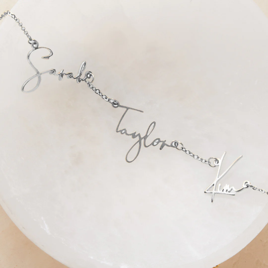 Monroe Triple Name Necklace