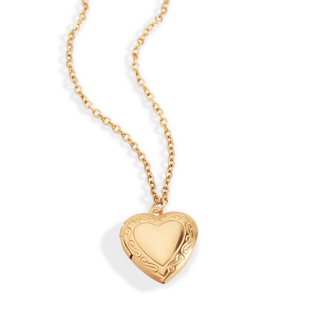 Personalized Heart Locket Necklace