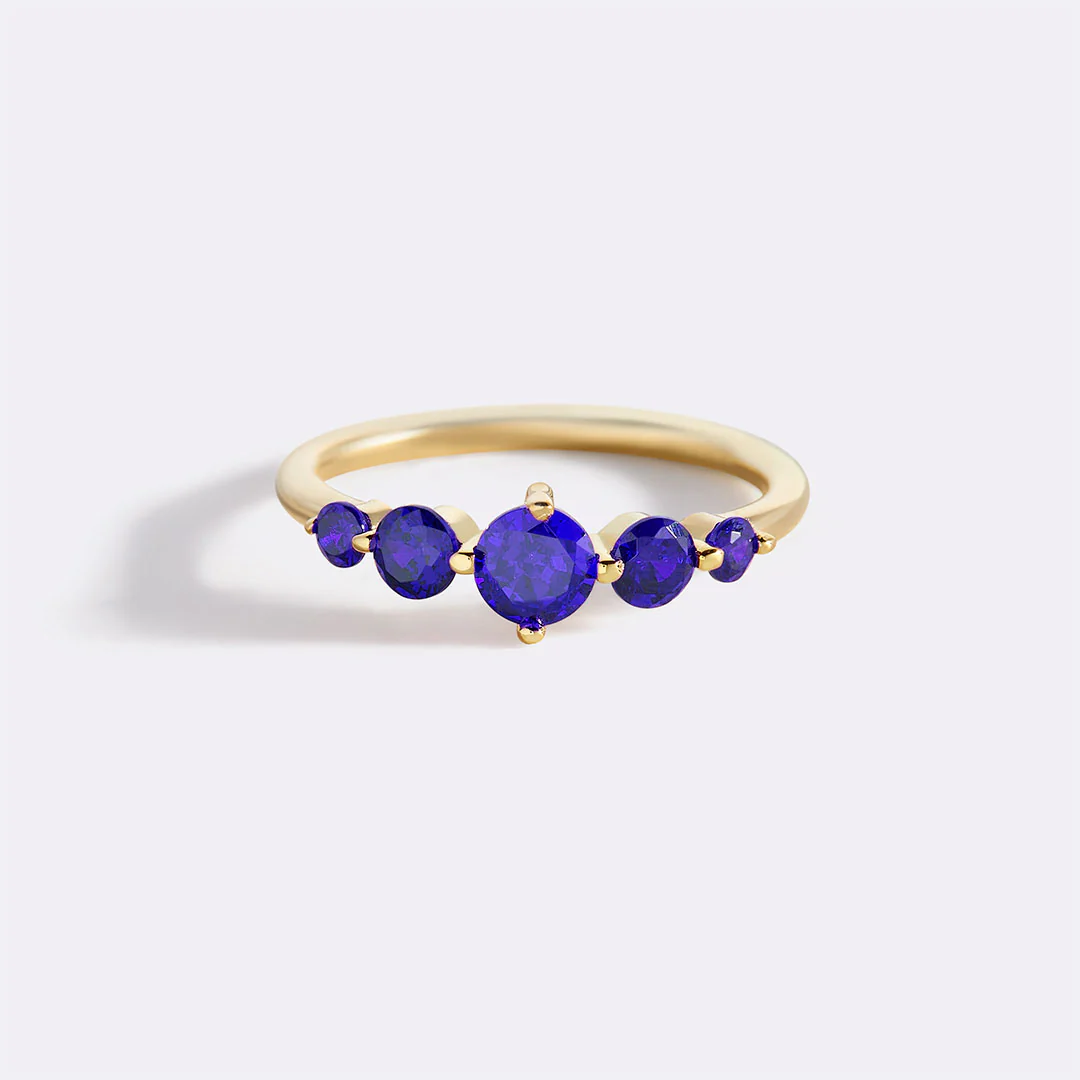Five Stone Statement Birthstone Ring