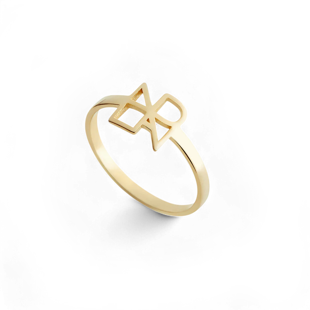 Monogram Name Ring