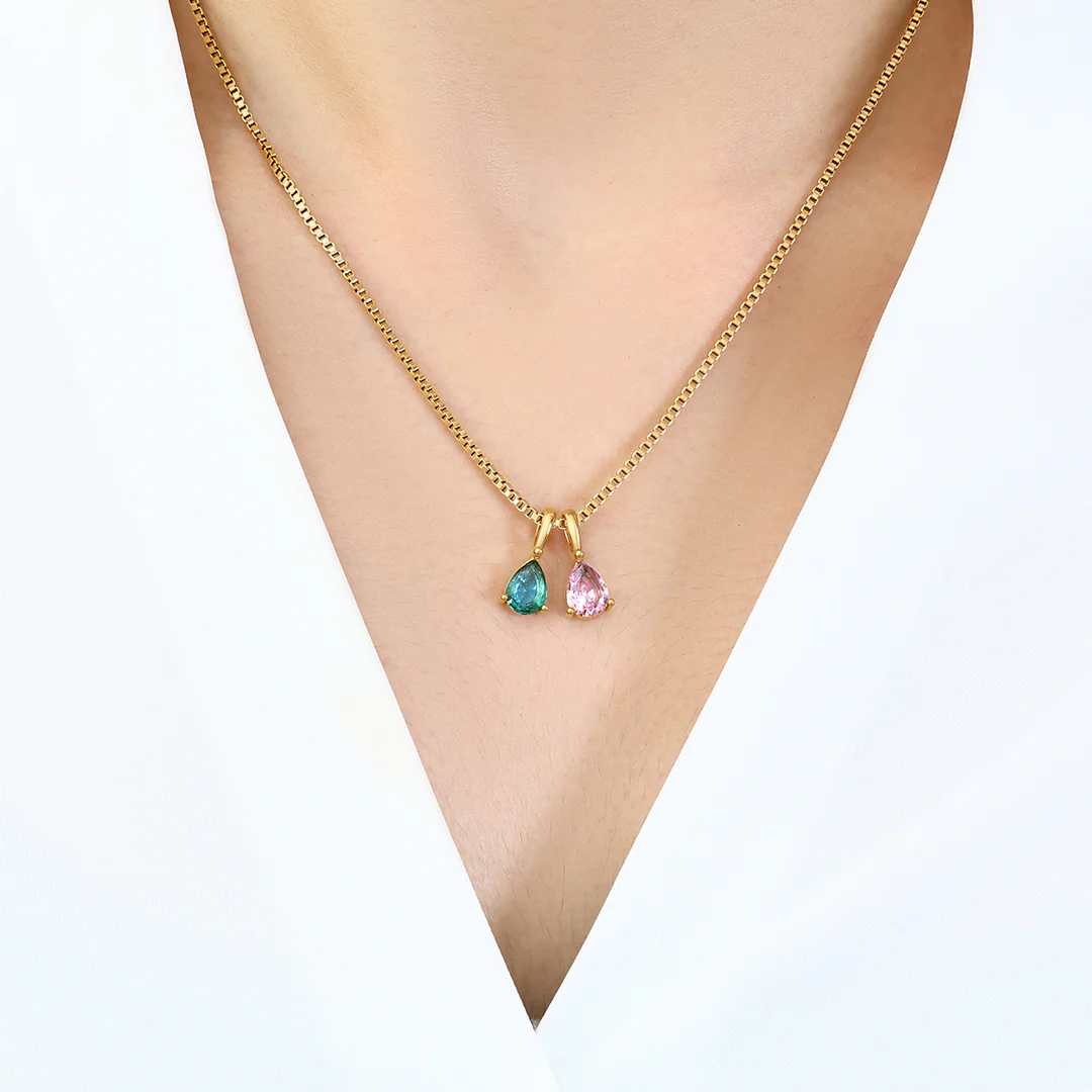 Personalized Multi-Birthstone Necklace