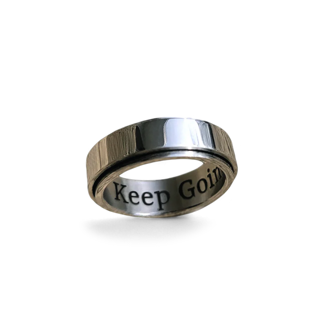 Personalized Classic Block Fidget Ring