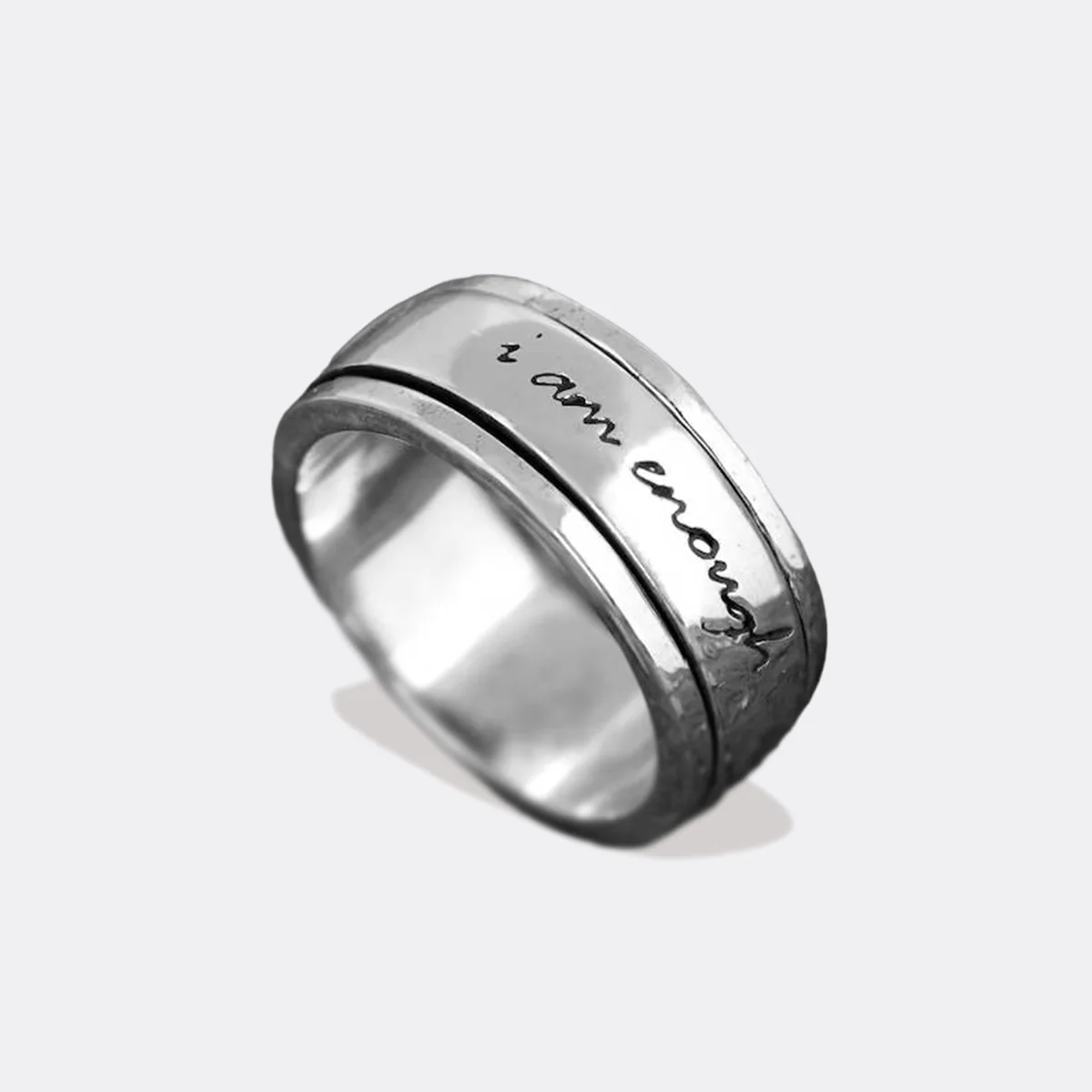 I am Enough Spinning Fidget Ring
