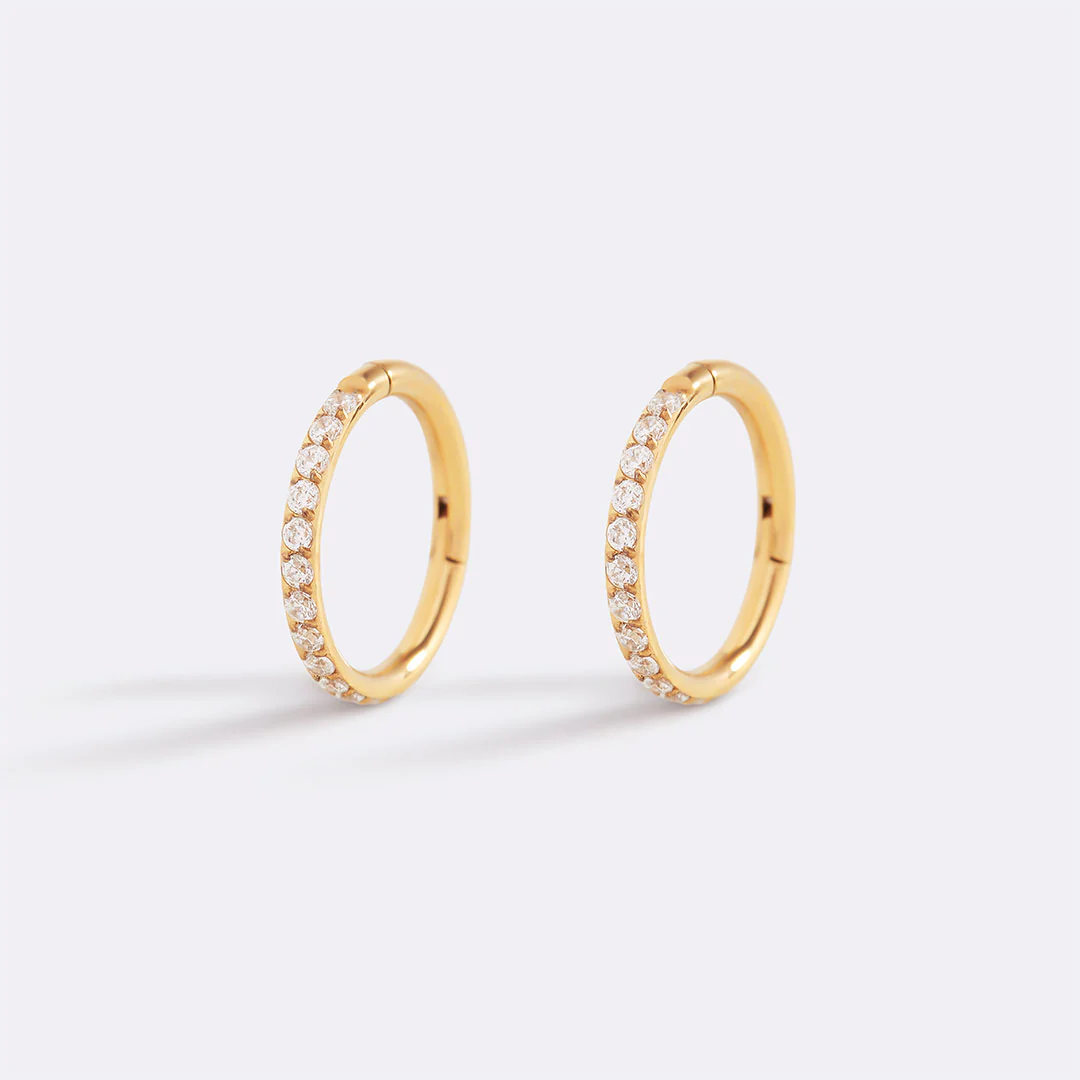 Eternity Crystal Cartilage Hoop Earrings | 16g