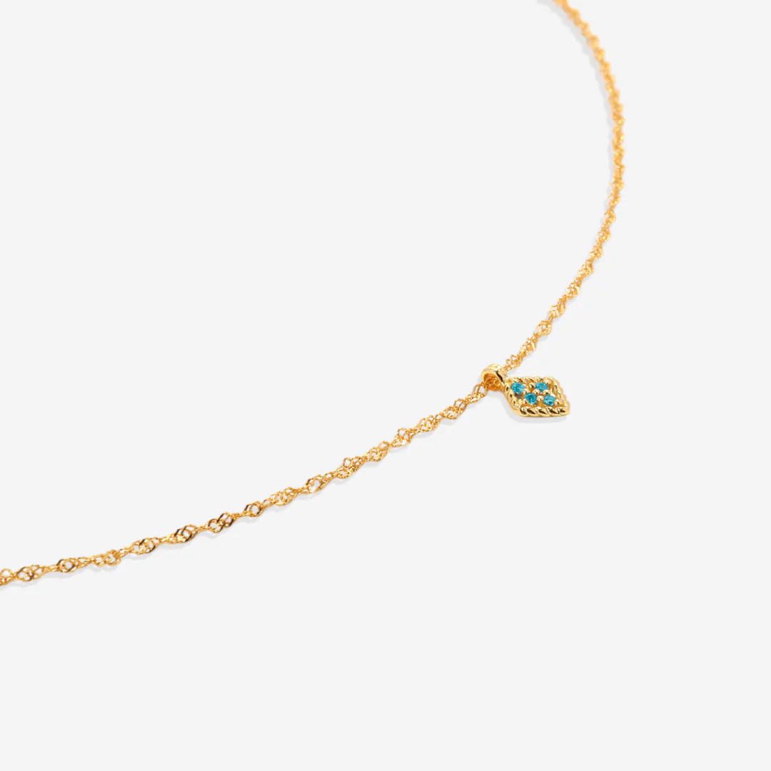 Dainty Birthstone Kite Necklace