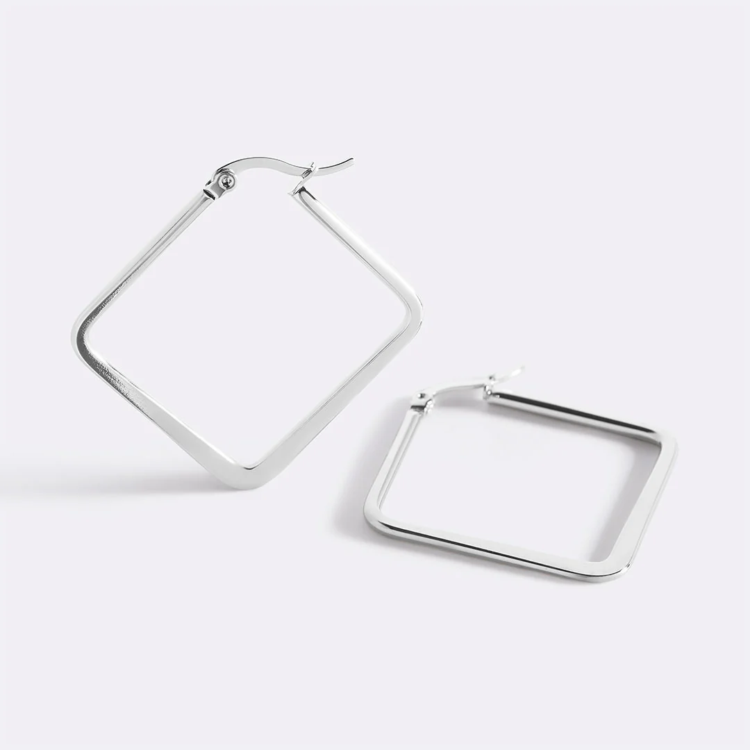 Geometric Girl Boss Hoop Earrings