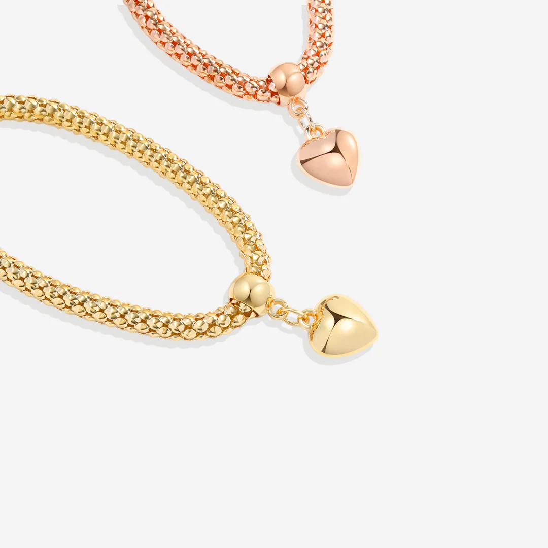 Solid Hearts Metal Bracelet